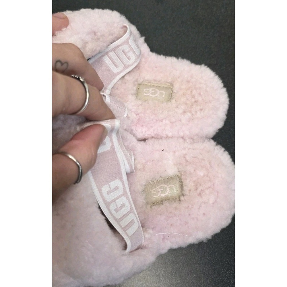 UGG Australia Fluff Yeah Women 7 Slide Sandal Strap Back House Shoe Cozzy Lounge - Picture 4 of 6